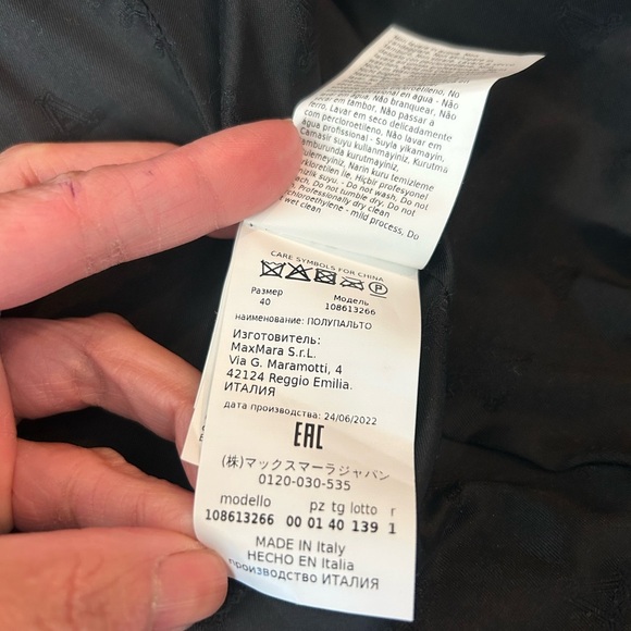 Max Mara Sax Teddy Alpaca Blend Bomber Jacket Size 6 $2965 - Picture 7 of 10